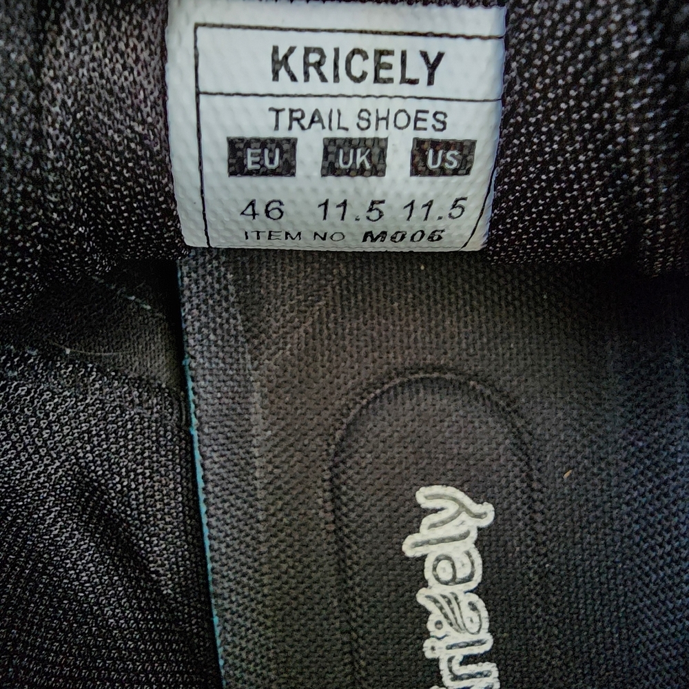 Kricely Men's Black Athletic Trail Sneakers Sz 11.5 - Picture 7 of 7